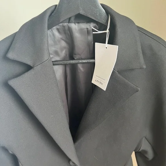 & Other Stories Fitted Scuba Feel Black Blazer in Size 34 - Picture 5 of 10